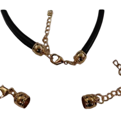 Zamak extension chain with lobster Clasp-MGL282-6mm-rose gold