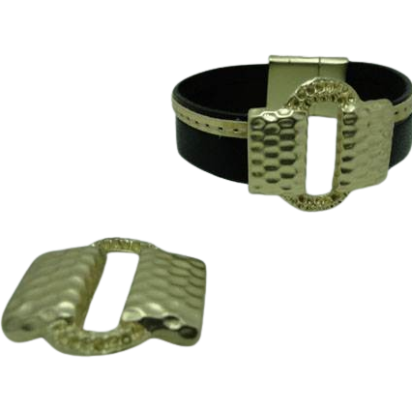Zamak Belt Buckle Style Clasp: MGL-319 20x2.5mm (Gold Matt)