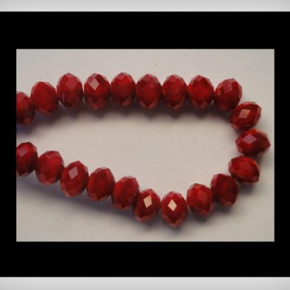 Faceted Glass Beads - 3mm (Wine Red AB)
