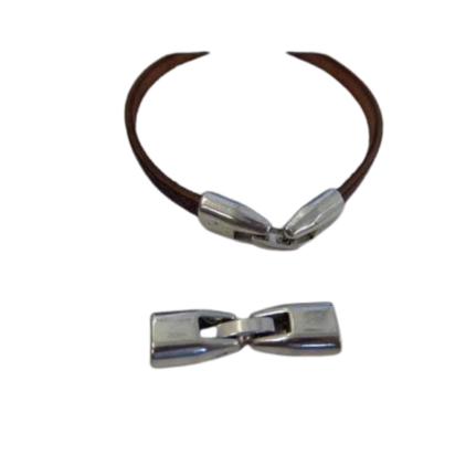 Zamak Snap Lock Clasp: ZAML 59 6x3MM (Anti Silver)