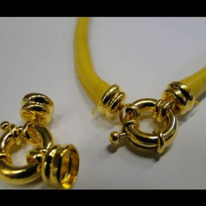 Spring Ring Clasp: FI-7061 7mm (Gold)