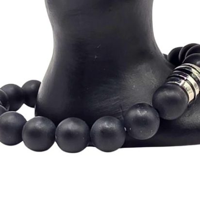 Onyx Matt Gemstone Bracelet: Style-601 (10mm)