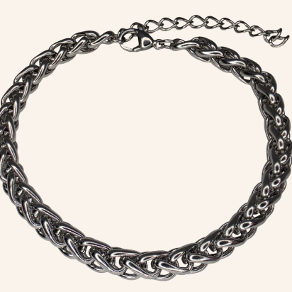 Square Braided NK Chain Bracelet - Silver - 6mm - Item 996
