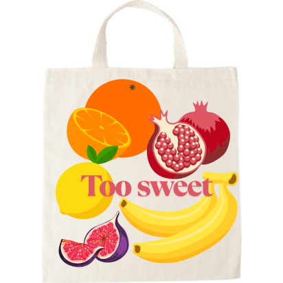 Cotton Tote Bag - Too Sweet Fruit Salad