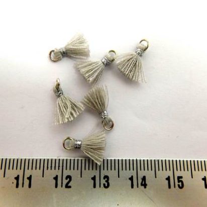 Cotton Tassels - 1mm - Grey