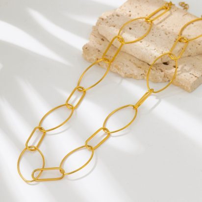 Gold Plated Stainless Steel Necklace - 517