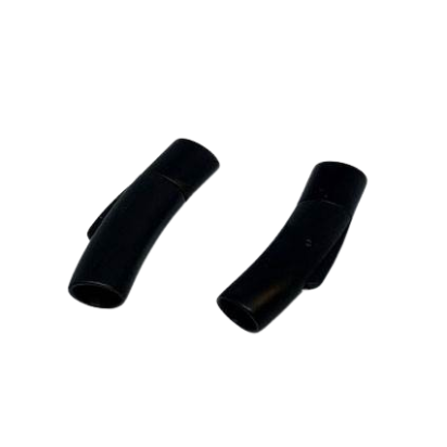 Stainless Steel Push Clasp: MGST-06 6mm (Black Matt)