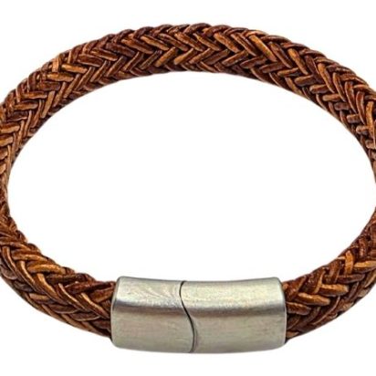 Spiral Braided Leather Bracelet - Style 339