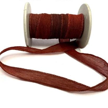 Hand dyed silk ribbons - Valentine