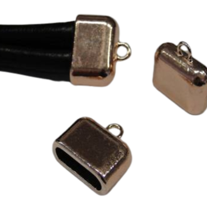 Zamak end cap: CA4696 15*4mm (Rose gold)