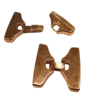 Zamak Snap Lock Clasp: MGL138 30x2mm (Rose gold)