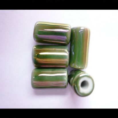 Ceramic beads - 19*10mm (Green AB)