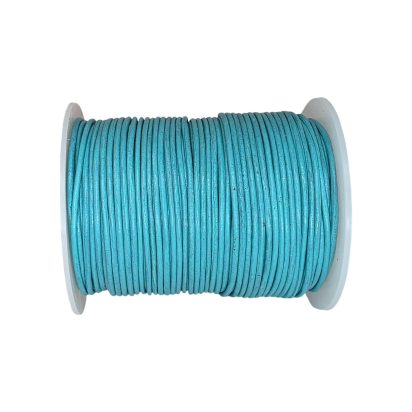 Round Leather Cord -1mm - Turquoise