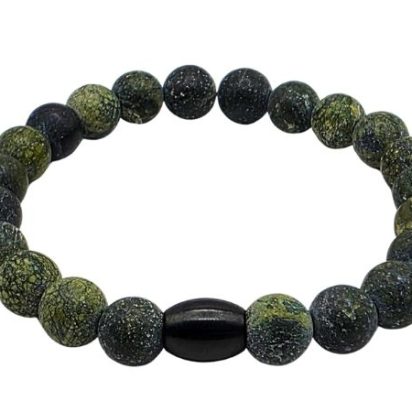 Serpentine Gemstone Bracelet: Style-527 (8mm)