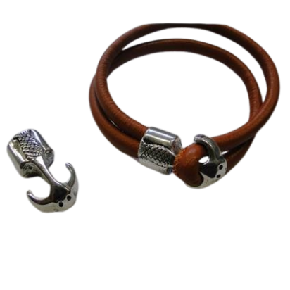 Zamak Anchor hook Clasp: MGL 310 7mm (Antique Silver)