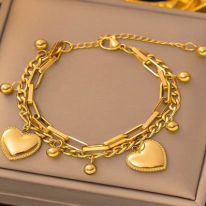 Gold plated stainless steel Bracelets - 43
