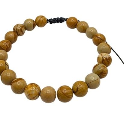 Wood Grain Gemstone Bracelet: Style-514 (8mm)