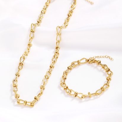 Gold Plated Stainless Steel Necklace - 531