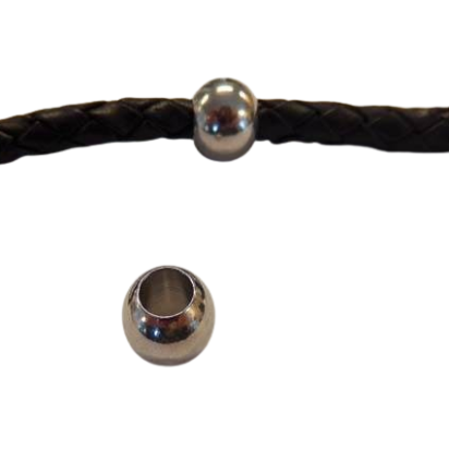 Stainless steel part for round leather: SSP-37 5mm (Steel)
