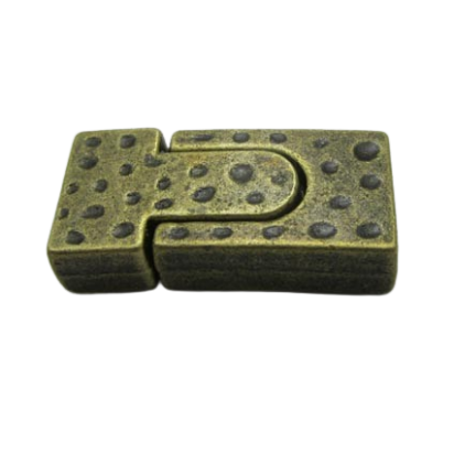 Zamak magnetic clasp: ZAML-31 10*3mm (antique gold)