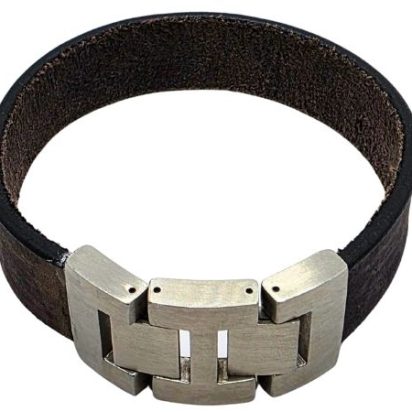 Plain Flat Leather Bracelet - Style 314