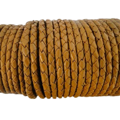 Oslo Round Braided Leather Cord SE/B/2018-Milk Chocolate - 5mm