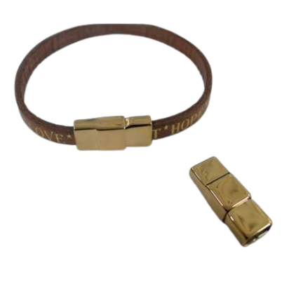 Stainless Steel Magnetic Clasp: MGST-165 6.5*2.5mm (Gold)