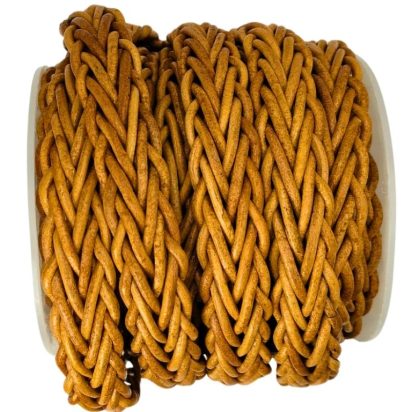 Tuscon Braided Leather Cords - 14x3.5mm - Tan