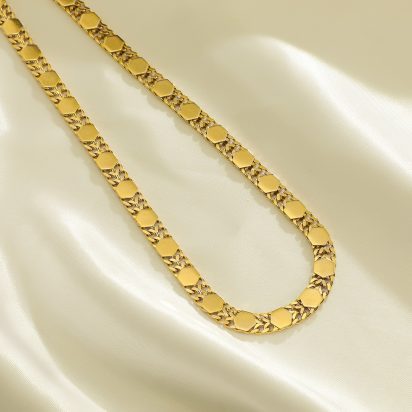 Gold Plated Stainless Steel Necklace - 509