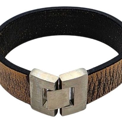 Plain Flat Leather Bracelet - Style 318