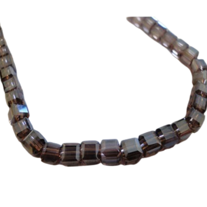 Faceted Cubes - 4mm (Purple AB)