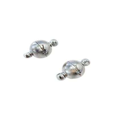 Magnetic Clasps, Zamak, Antique Silver, MG1 - 8mm