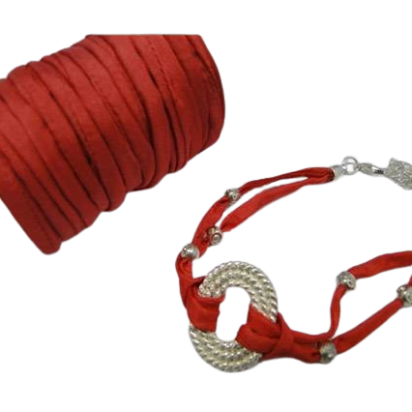 Habotai silk cords - Aurora Pink