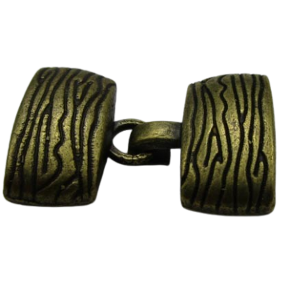 Zamak Hook clasp: ZAML-32 16x4mm (Antique Gold)