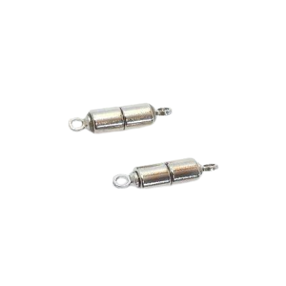 Magnetic Clasps, Zamak, Silver, MG8-5x5mm
