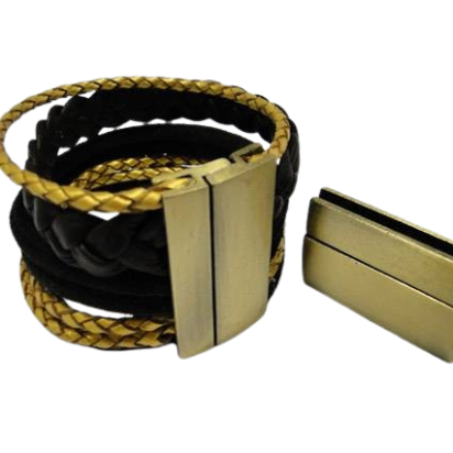 Zamac magnetic clasp: ZAML-70 40*3mm (Antique Gold)