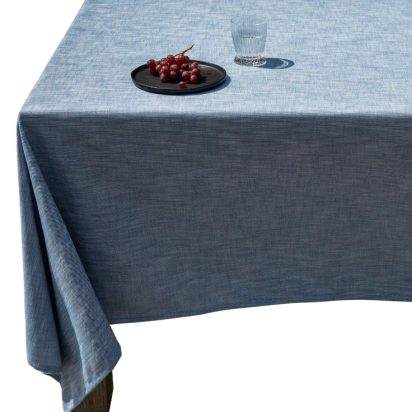 Blue Waxed Tablecloth