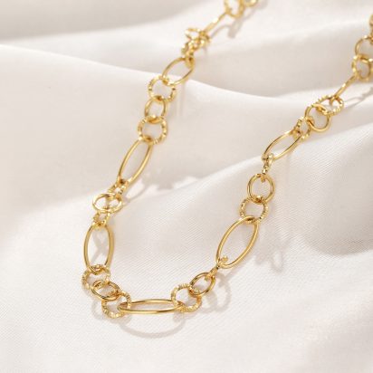 Gold Plated Stainless Steel Necklace - 506