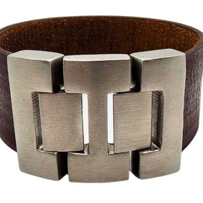 Plain Flat Leather Bracelet - Style 304