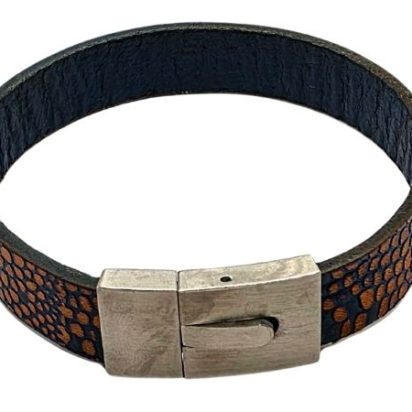 Plain Flat Leather Bracelet - Style 305