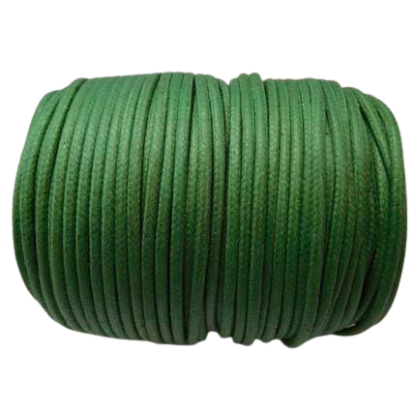 Round Wax Cotton Cords - 3mm - Islamic Green
