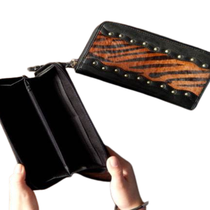 HaironWallet56 - Hair-on Wallet - Brown Zebra