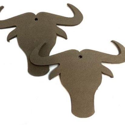 KC-Key Cord Buffalo Heads 7cm - Taupe