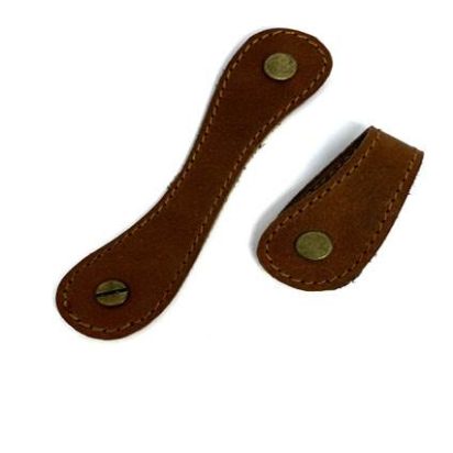 Leather Clip Style 2 Brown 12cm