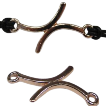 Zamak part for leather CA-4730-Rose gold