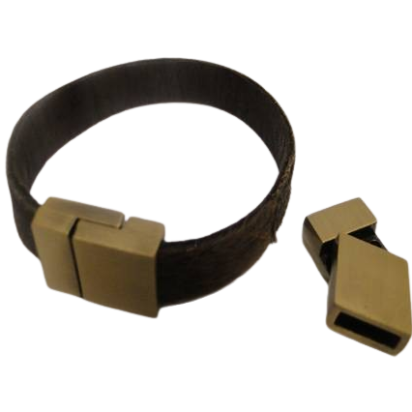 Zamak magnetic clasp: ZAML-07 10.5*3mm (Antique Gold)