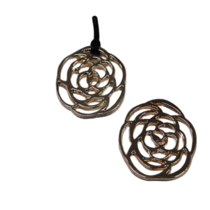Zamak charm CA-4749-Rose gold Flower