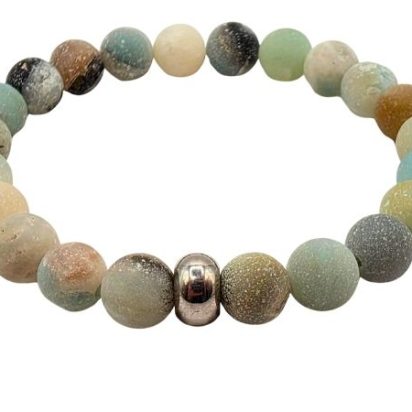 Amazonite Gemstone Bracelet: Style-543 (8mm)