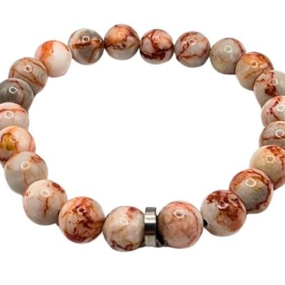 Red Network Gemstone Bracelet: Style-551 (8mm)