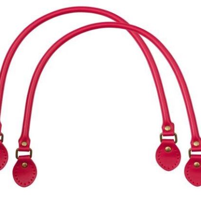 Leather-Bag Handle-Style1- Magenta